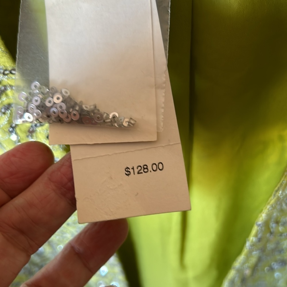 Chico’s Jacket with Silver Sequins  Size 1 NWT - Picture 5 of 8